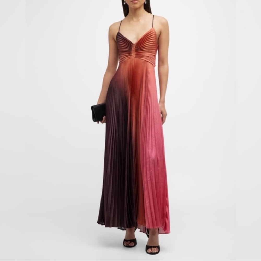 ALC Red Maxi Gown Spaghetti Strap Sweetheart Neckline